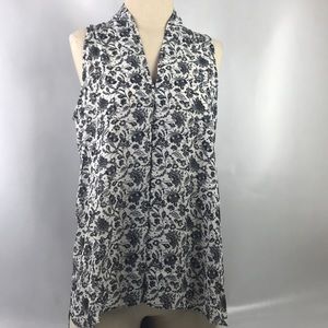 Emma & Olivia Floral Sleeveless Blouse Sz S